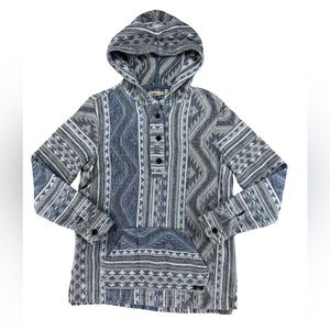 Faherty Aztec Patterned Hooded Pullover XS